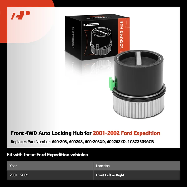 Front 4WD Auto Locking Hub for 2001-2002 Ford Expedition