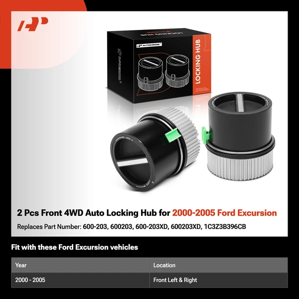2 Pcs Front 4WD Auto Locking Hub for 2000-2005 Ford Excursion