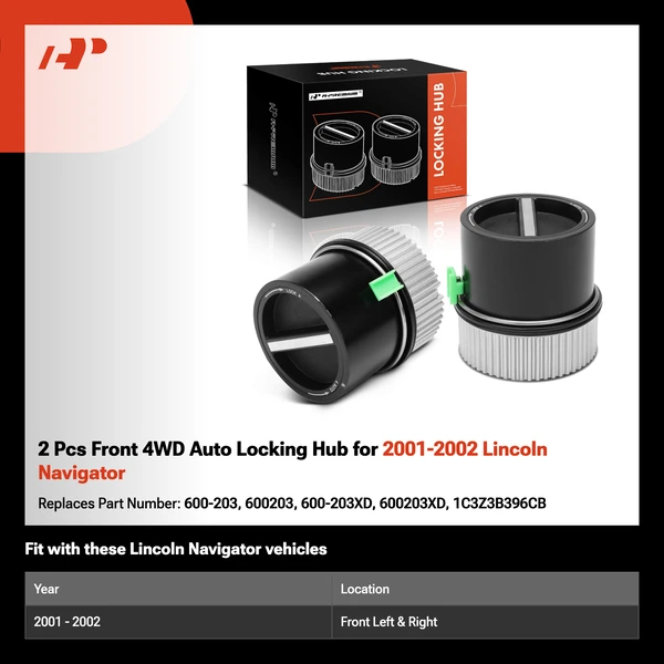 2 Pcs Front 4WD Auto Locking Hub for 2001-2002 Lincoln Navigator