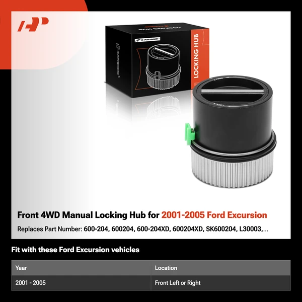 Front 4WD Manual Locking Hub for 2001-2005 Ford Excursion