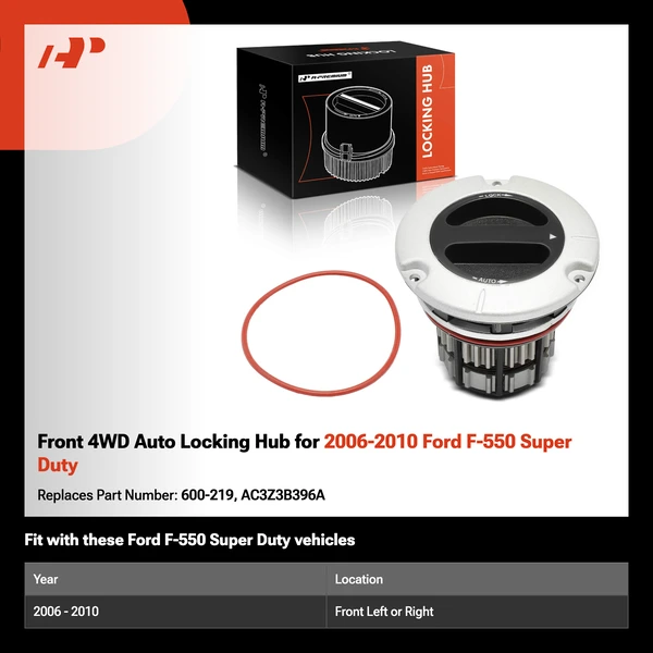 Front 4WD Auto Locking Hub for 2006-2010 Ford F-550 Super Duty