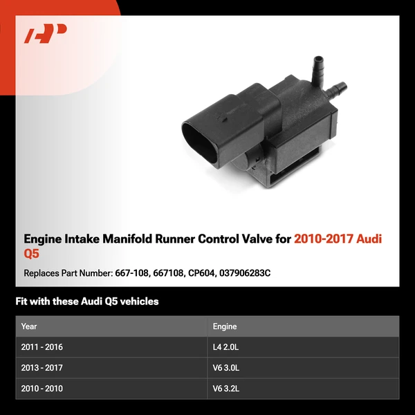 Engine Intake Manifold Runner Control Valve for 2010-2017 Audi Q5