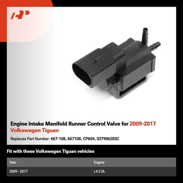 Engine Intake Manifold Runner Control Valve for 2009-2017 Volkswagen Tiguan