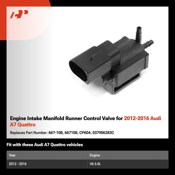 Engine Intake Manifold Runner Control Valve for 2012-2016 Audi A7 Quattro