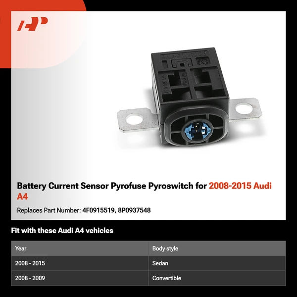 Battery Current Sensor Pyrofuse Pyroswitch for 2008-2015 Audi A4