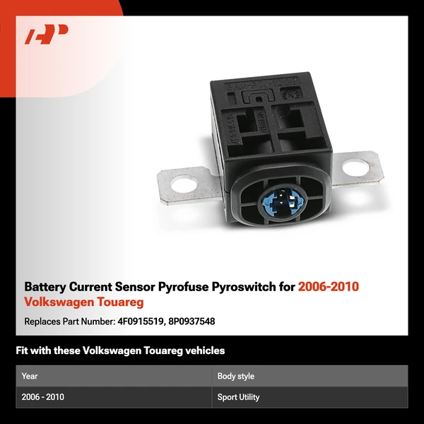 Battery Current Sensor Pyrofuse Pyroswitch for 2006-2010 Volkswagen Touareg