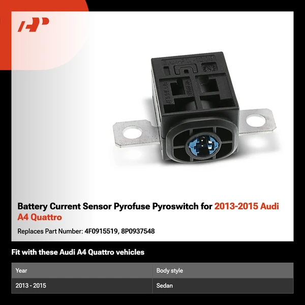 Battery Current Sensor Pyrofuse Pyroswitch for 2013-2015 Audi A4 Quattro