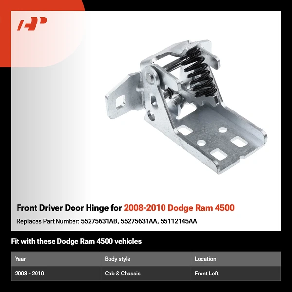 Front Driver Door Hinge for 2008-2010 Dodge Ram 4500