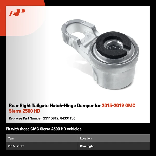 Rear Right Tailgate Hatch-Hinge Damper for 2015-2019 GMC Sierra 2500 HD