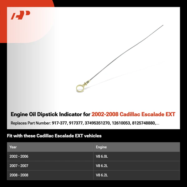 Engine Oil Dipstick Indicator for 2002-2008 Cadillac Escalade EXT