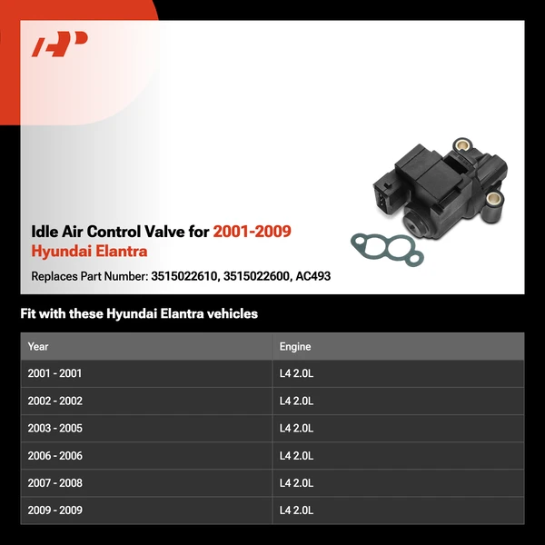 Idle Air Control Valve for 2001-2009 Hyundai Elantra