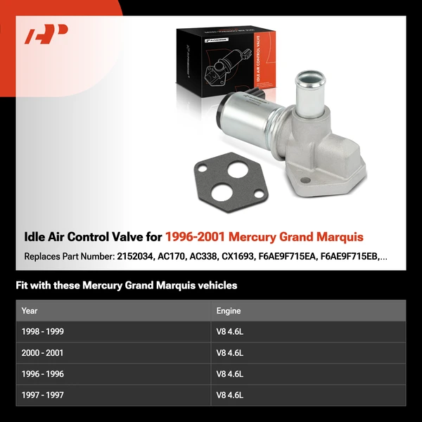 Idle Air Control Valve for 1996-2001 Mercury Grand Marquis