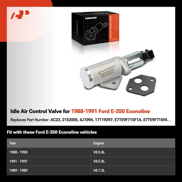 Idle Air Control Valve for 1988-1991 Ford E-350 Econoline