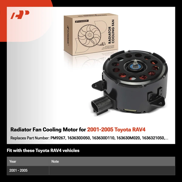 Radiator Fan Cooling Motor for 2001-2005 Toyota RAV4