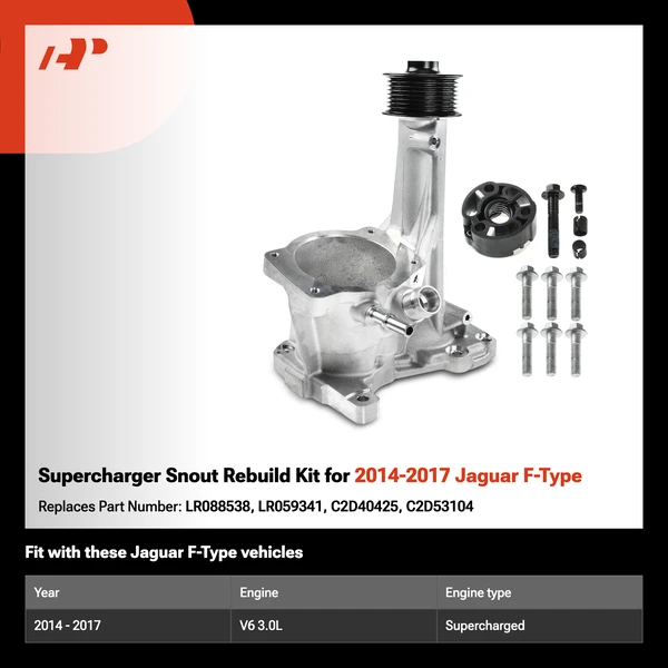 Supercharger Snout Rebuild Kit for 2014-2017 Jaguar F-Type