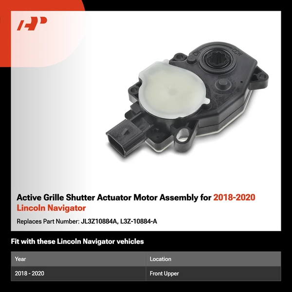 Active Grille Shutter Actuator Motor Assembly for 2018-2020 Lincoln Navigator