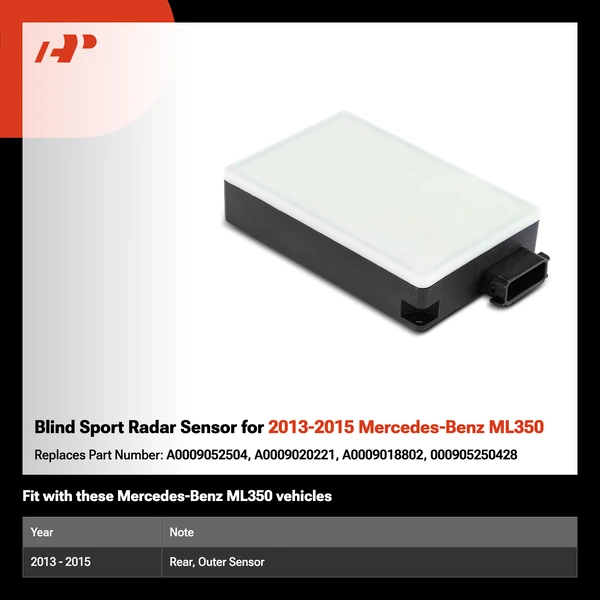 Blind Sport Radar Sensor for 2013-2015 Mercedes-Benz ML350