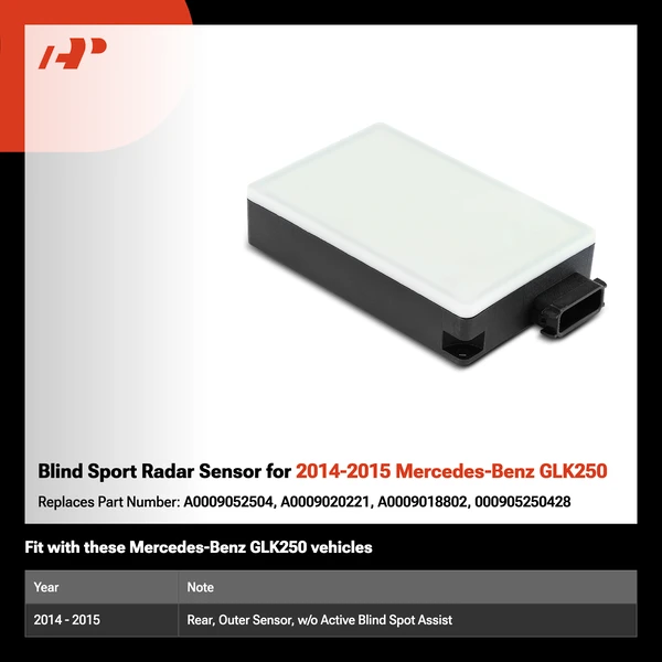 Blind Sport Radar Sensor for 2014-2015 Mercedes-Benz GLK250