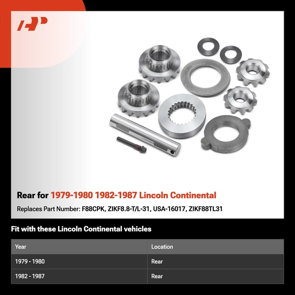 Rear for 1979-1980 1982-1987 Lincoln Continental