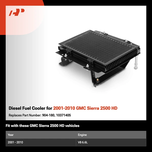 Diesel Fuel Cooler for 2001-2010 GMC Sierra 2500 HD