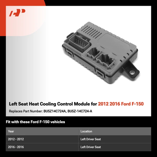 Left Seat Heat Cooling Control Module for 2012 2016 Ford F-150