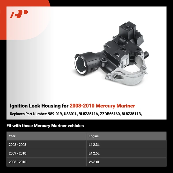 Ignition Lock Housing for 2008-2010 Mercury Mariner