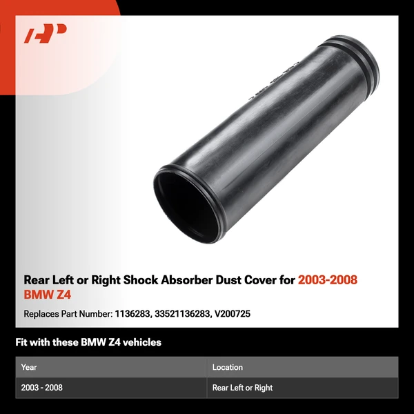 Rear Left or Right Shock Absorber Dust Cover for 2003-2008 BMW Z4