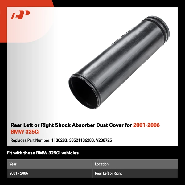 Rear Left or Right Shock Absorber Dust Cover for 2001-2006 BMW 325Ci
