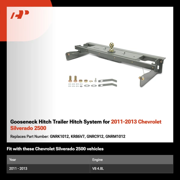 Gooseneck Hitch Trailer Hitch System for 2011-2013 Chevrolet Silverado 2500