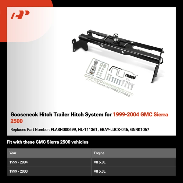Gooseneck Hitch Trailer Hitch System for 1999-2004 GMC Sierra 2500