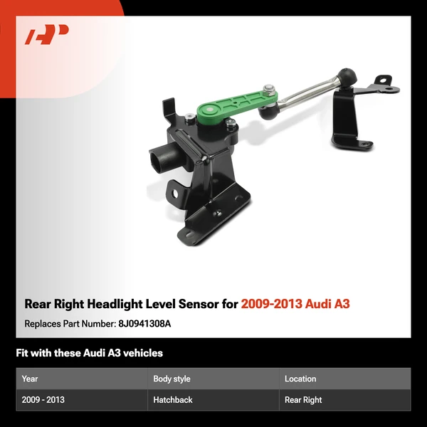 Rear Right Headlight Level Sensor for 2009-2013 Audi A3