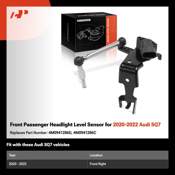 Front Passenger Headlight Level Sensor for 2020-2022 Audi SQ7