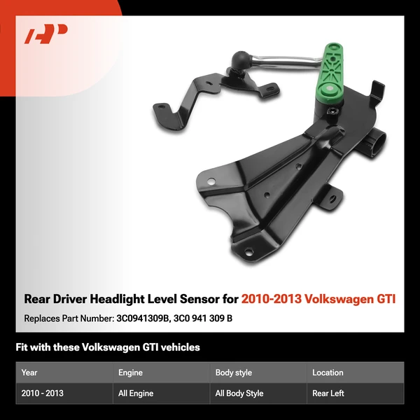 Rear Driver Headlight Level Sensor for 2010-2013 Volkswagen GTI