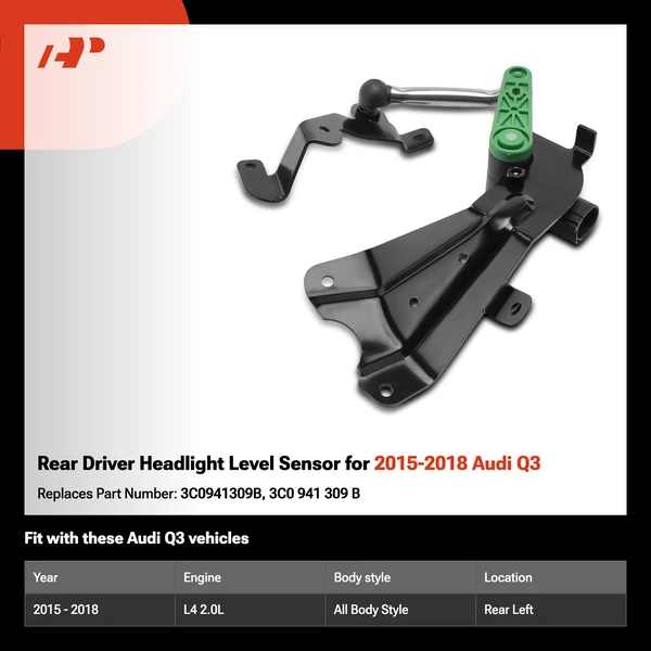 Rear Driver Headlight Level Sensor for 2015-2018 Audi Q3