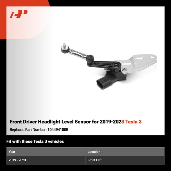 Front Driver Headlight Level Sensor for 2019-2023 Tesla 3