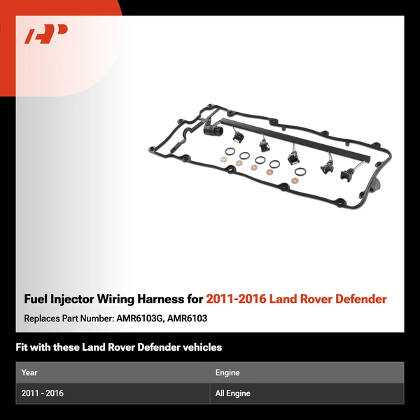 Fuel Injector Wiring Harness for 2011-2016 Land Rover Defender
