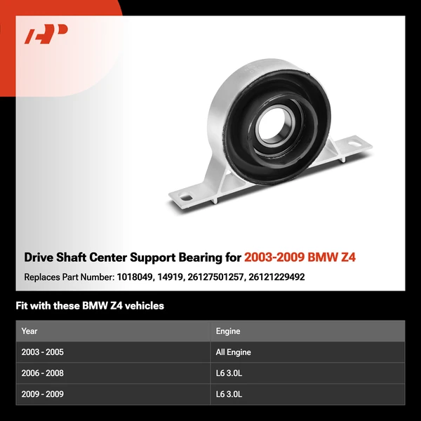 Drive Shaft Center Support Bearing for 2003-2009 BMW Z4