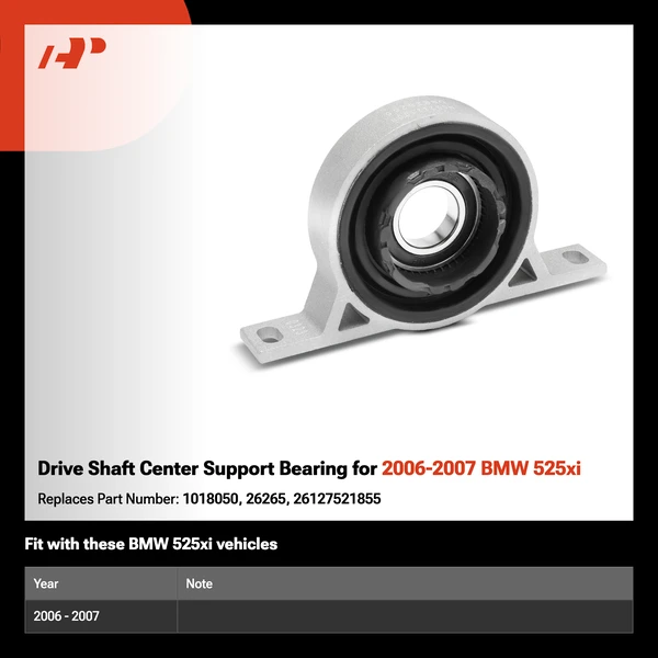 Drive Shaft Center Support Bearing for 2006-2007 BMW 525xi