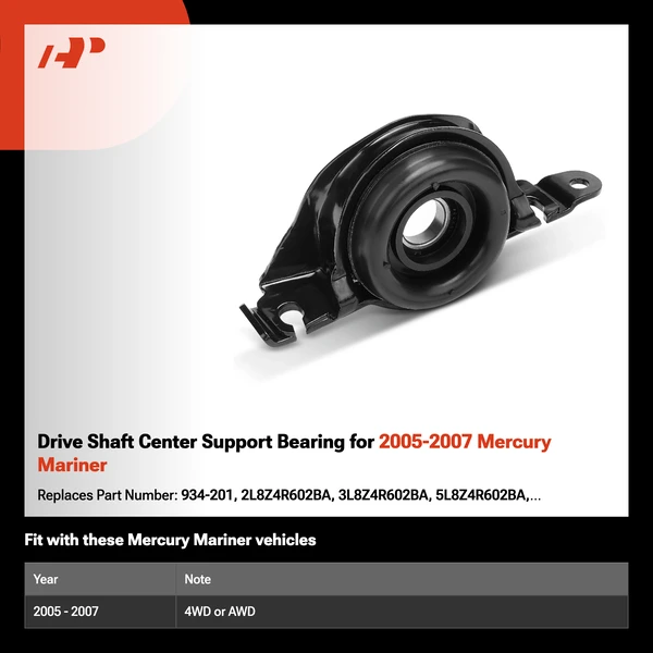 Drive Shaft Center Support Bearing for 2005-2007 Mercury Mariner