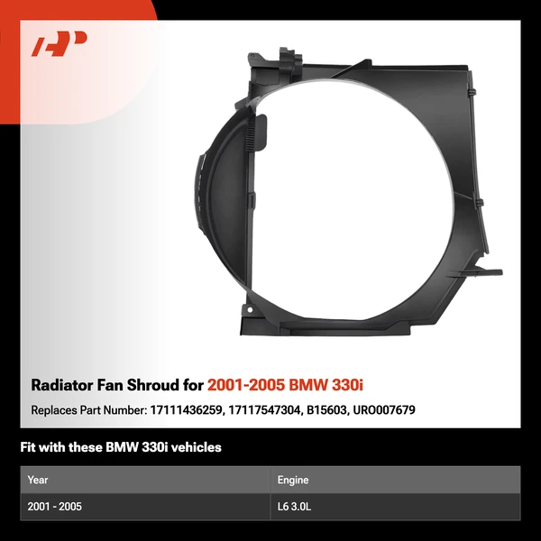 Radiator Fan Shroud for 2001-2005 BMW 330i