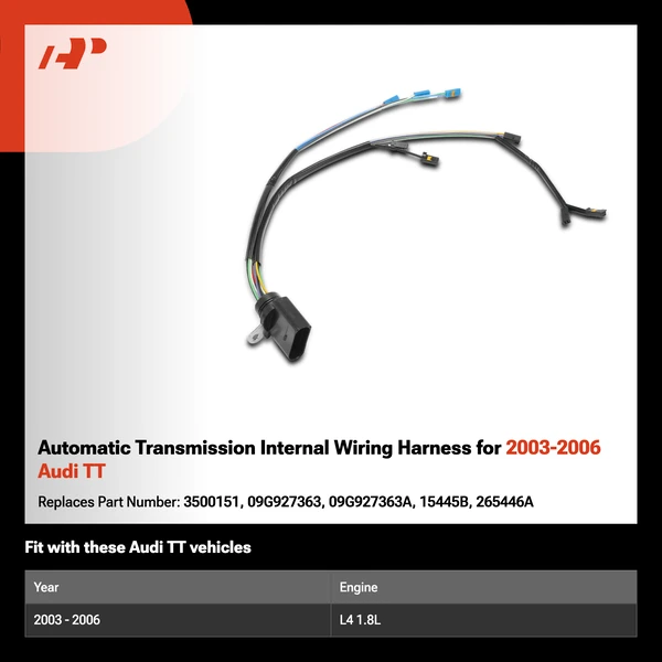 Automatic Transmission Internal Wiring Harness for 2003-2006 Audi TT