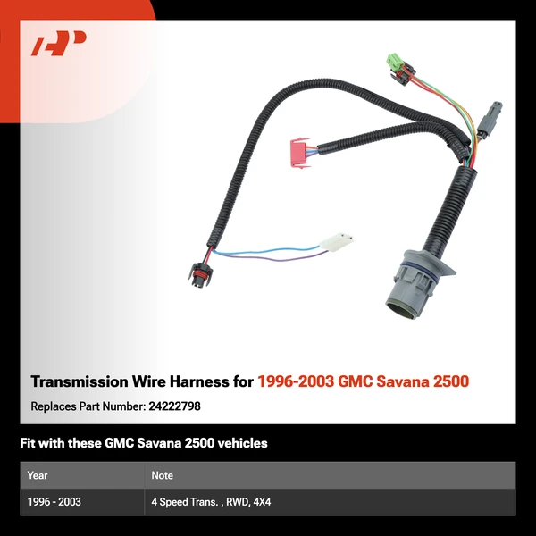 Transmission Wire Harness for 1996-2003 GMC Savana 2500