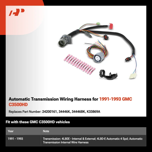Automatic Transmission Wiring Harness for 1991-1993 GMC C3500HD