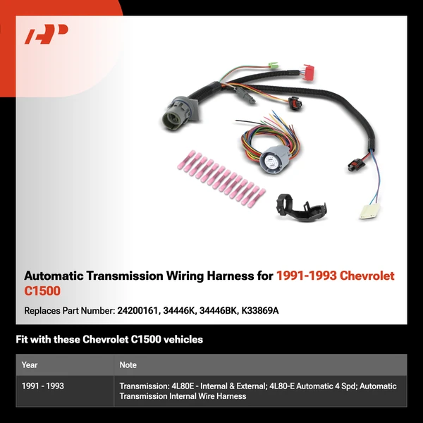 Automatic Transmission Wiring Harness for 1991-1993 Chevrolet C1500