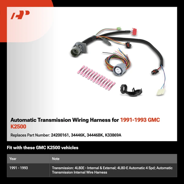 Automatic Transmission Wiring Harness for 1991-1993 GMC K2500