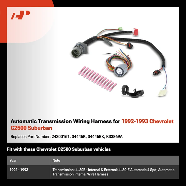 Automatic Transmission Wiring Harness for 1992-1993 Chevrolet C2500 Suburban