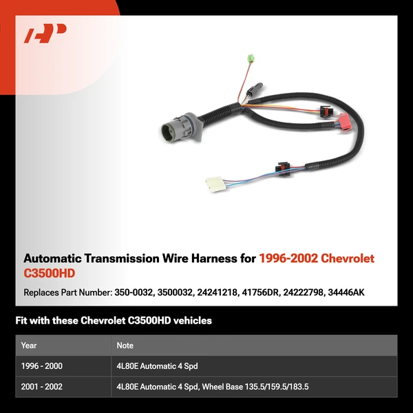 Automatic Transmission Wire Harness for 1996-2002 Chevrolet C3500HD