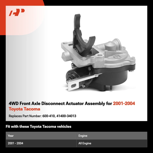 4WD Front Axle Disconnect Actuator Assembly for 2001-2004 Toyota Tacoma