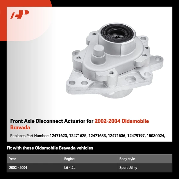Front Axle Disconnect Actuator for 2002-2004 Oldsmobile Bravada