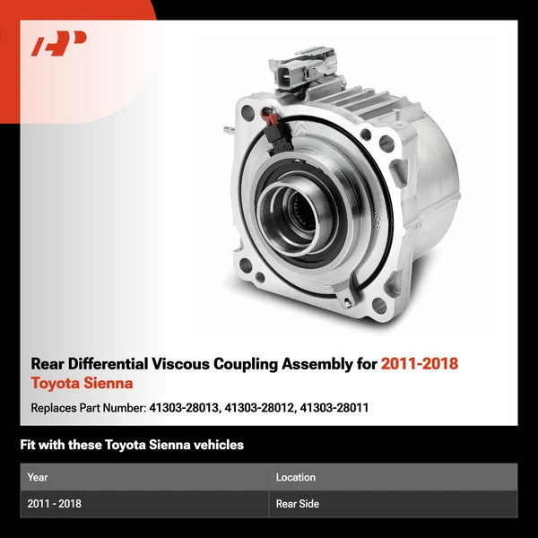 Rear Differential Viscous Coupling Assembly for 2011-2018 Toyota Sienna